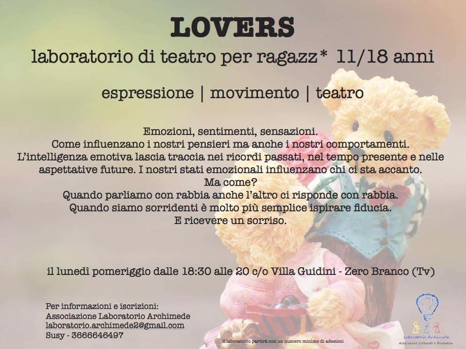 Laboratorio Lovers - Teatro ragazz* 11/18 anni